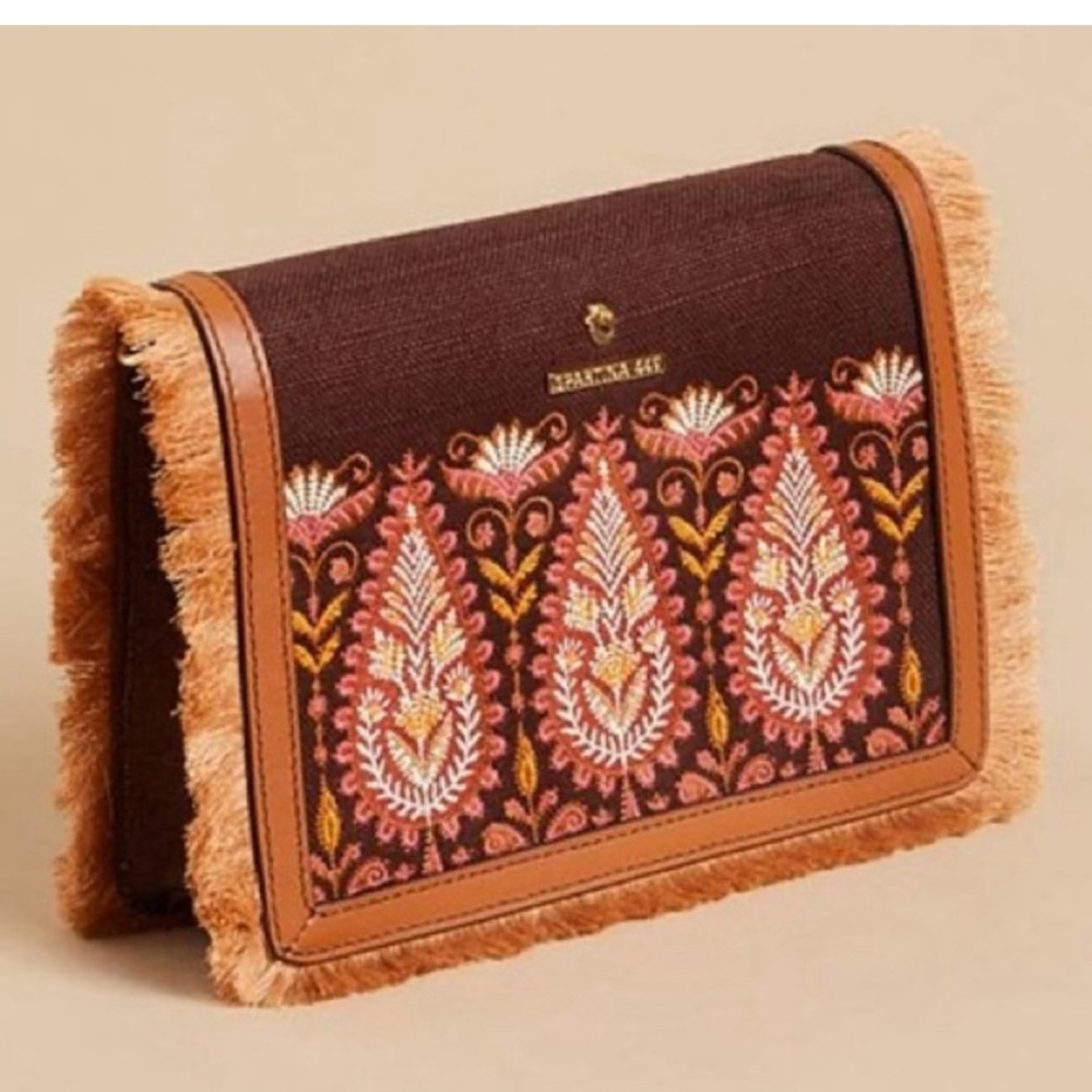 Spartina Crossbody Purse convertible to Clutch.   Pink House Boho Paisley. NWT